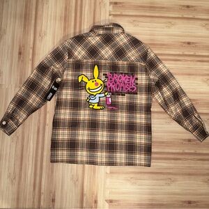 Happy Bunny / Broken Promises Flannel | Small | Unisex